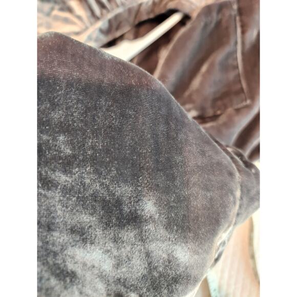 Pilcro Anthropologie Velvet Button Down Shirt XS Gray‎ Long Sleeve Blouse NWT - Picture 6 of 7